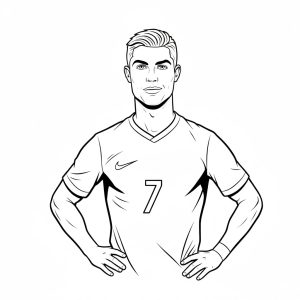 Tô màu Cầu Thủ Đá Bóng Ronaldo