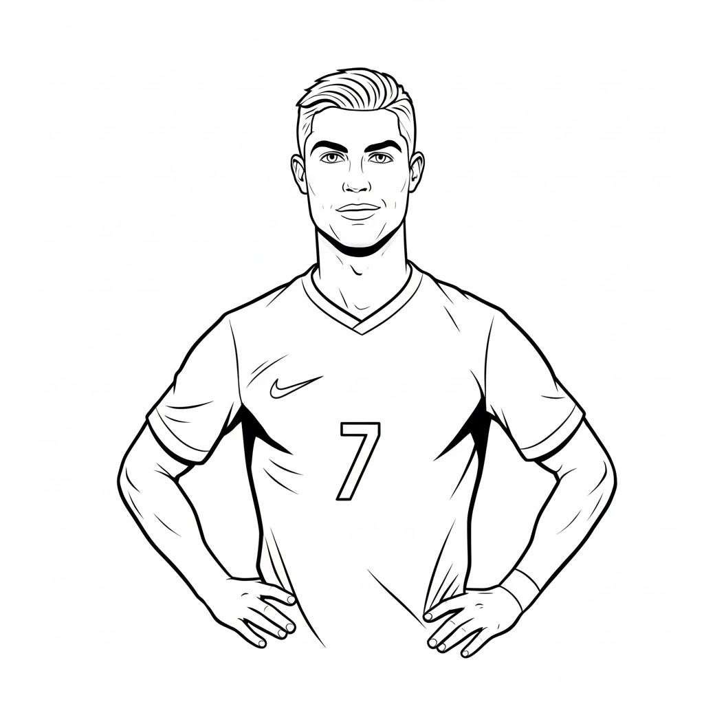 Tô màu Cầu Thủ Đá Bóng Ronaldo