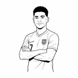 Tô màu Cầu Thủ Bóng Đá Giovanni Reyna