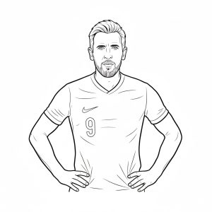 Tô màu Cầu Thủ Bóng Đá Harry Kane