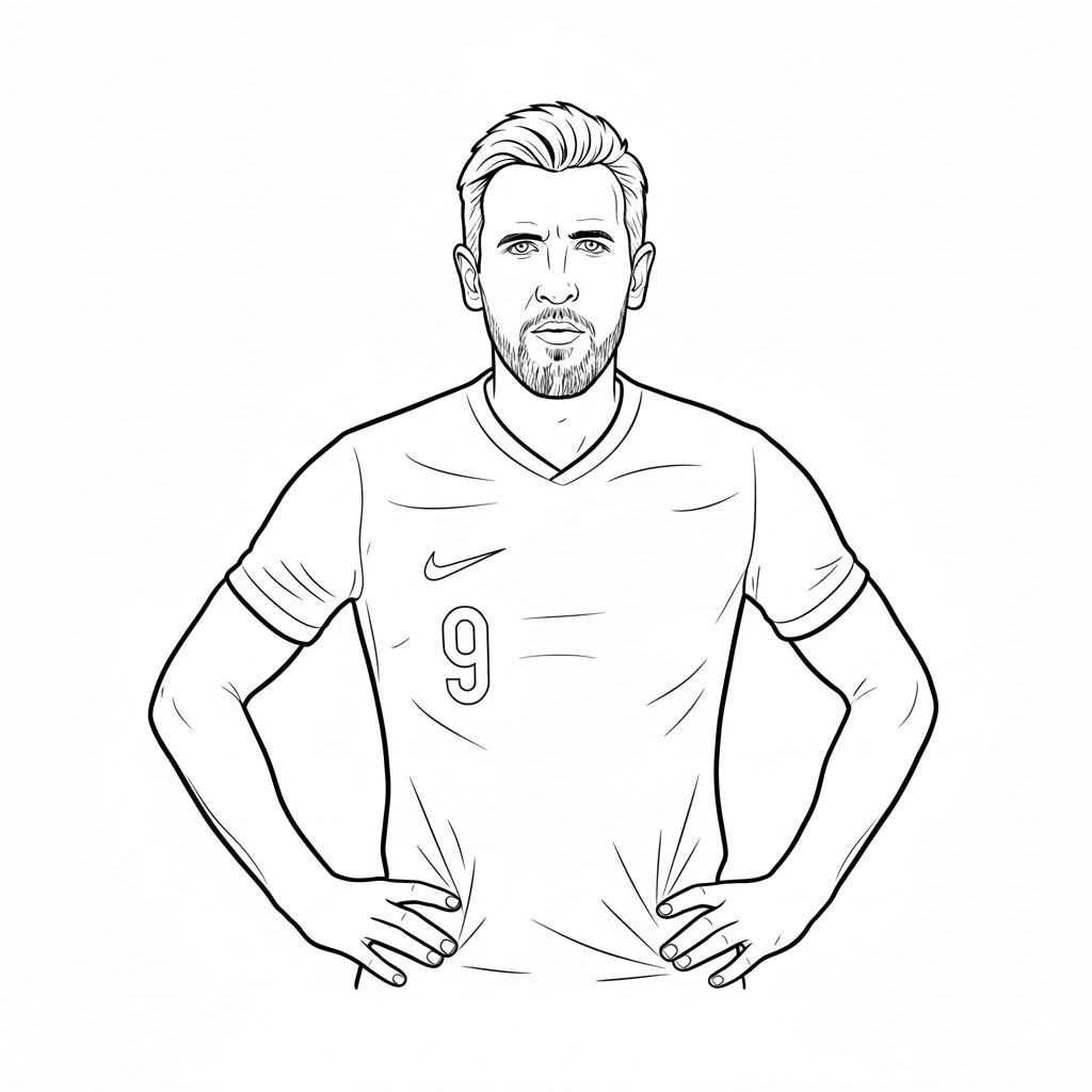 Tô màu Cầu Thủ Bóng Đá Harry Kane
