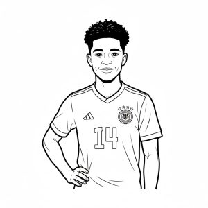 Tô màu Cầu Thủ Bóng Đá Jamal Musiala
