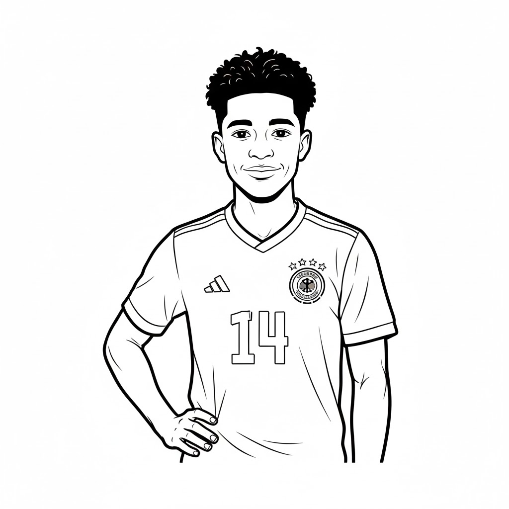 Tô màu Cầu Thủ Bóng Đá Jamal Musiala