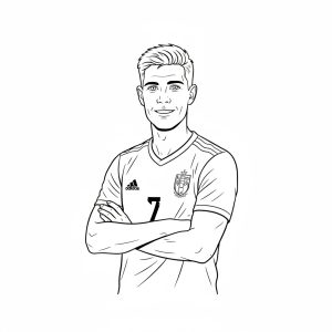 Tô màu Cầu Thủ Bóng Đá Kevin de Bruyne