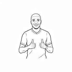 Tô màu Cầu Thủ Bóng Đá Kylian Mbappe