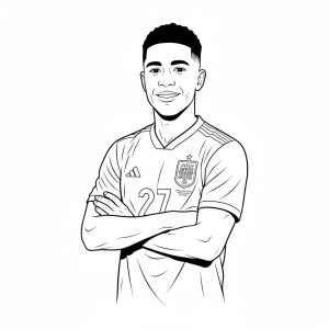 Tô màu Cầu Thủ Bóng Đá Lamine Yamal