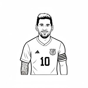 Tô màu Cầu Thủ Bóng Đá Messi