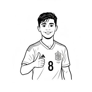 Tô màu Cầu Thủ Bóng Đá Pedri