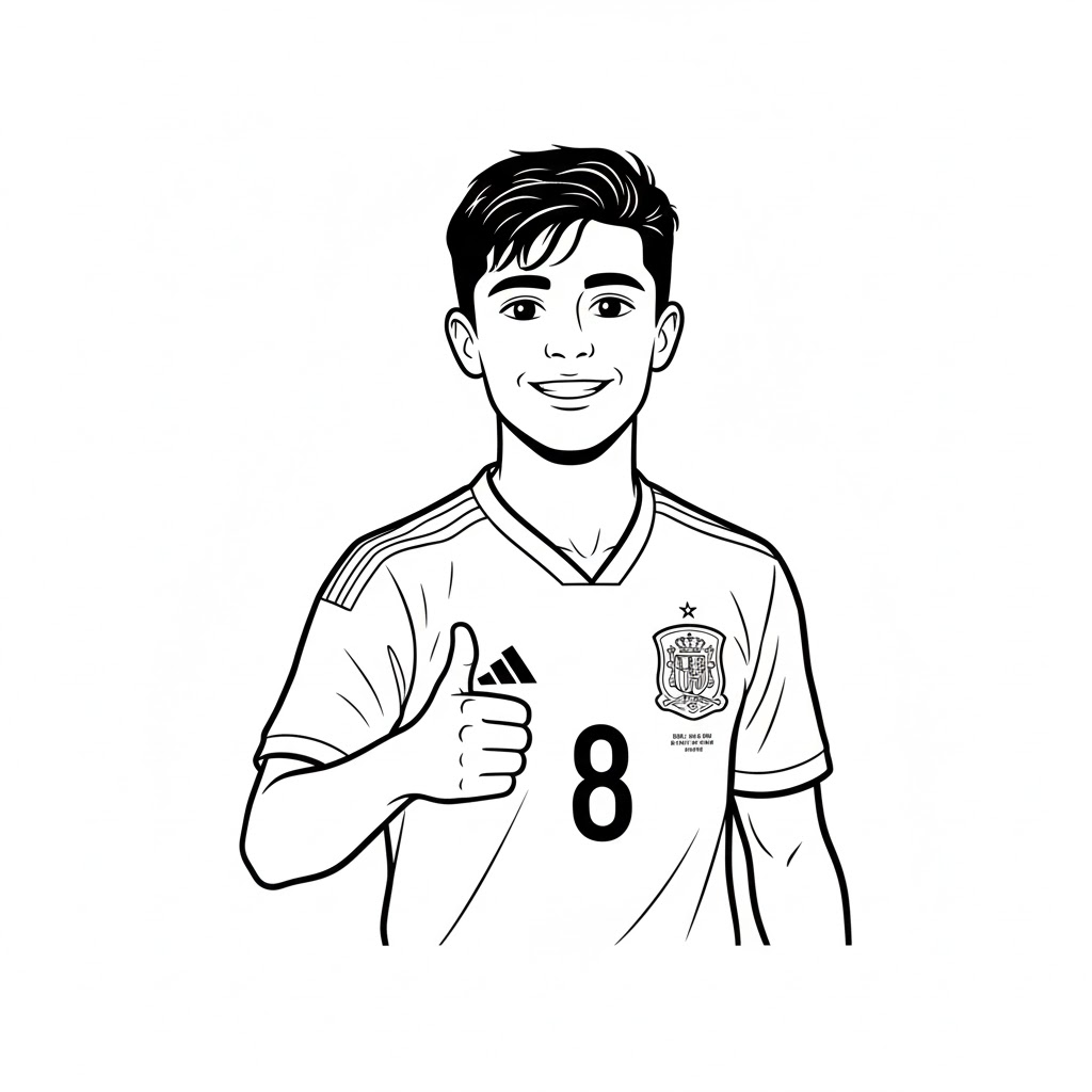 Tô màu Cầu Thủ Bóng Đá Pedri