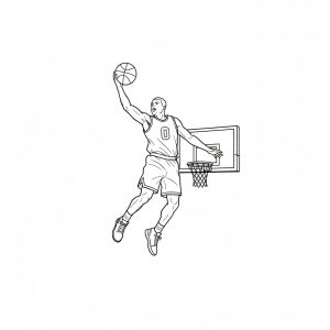 Tô màu Cầu Thủ Bóng Rổ Chuyên Nghiệp
