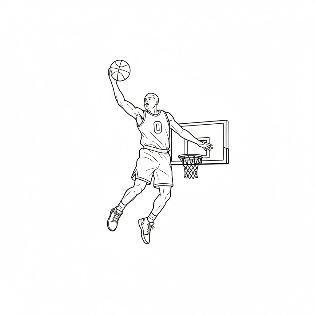 Tô màu Cầu Thủ Bóng Rổ Chuyên Nghiệp