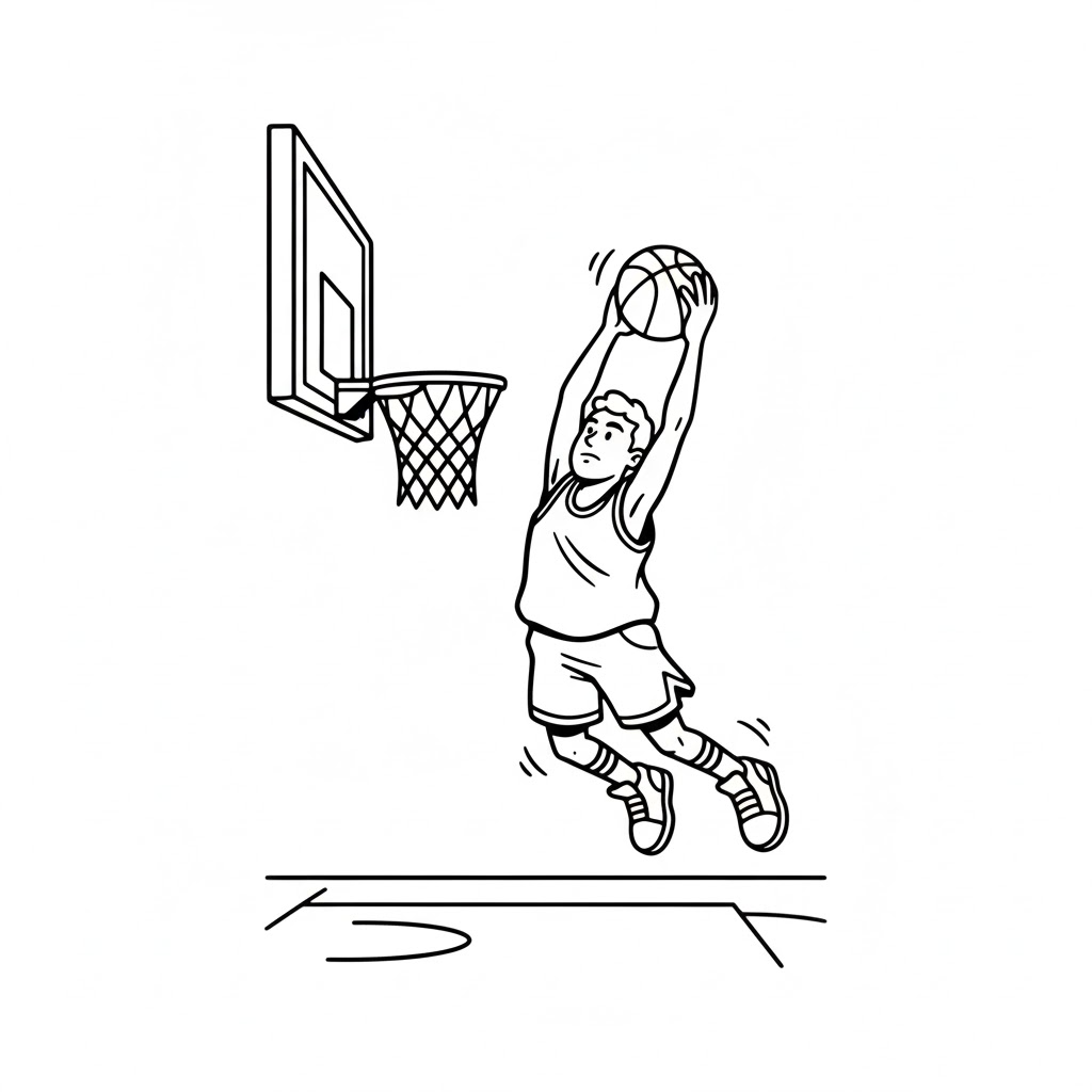 Tô màu Cầu Thủ Bóng Rổ