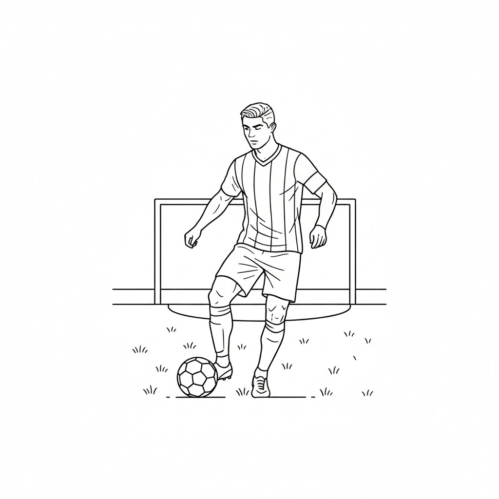 Tô màu Cầu Thủ Dẫn Bóng