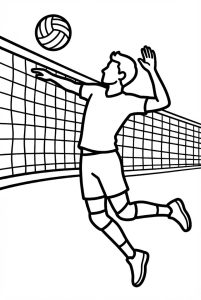 Tô màu Cầu Thủ Thi Đấu Bóng Chuyền