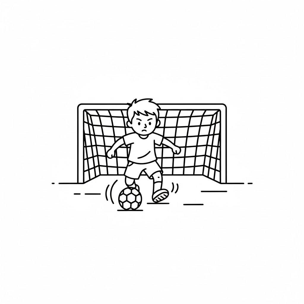 Tô màu Cậu Bé Dẫn Bóng