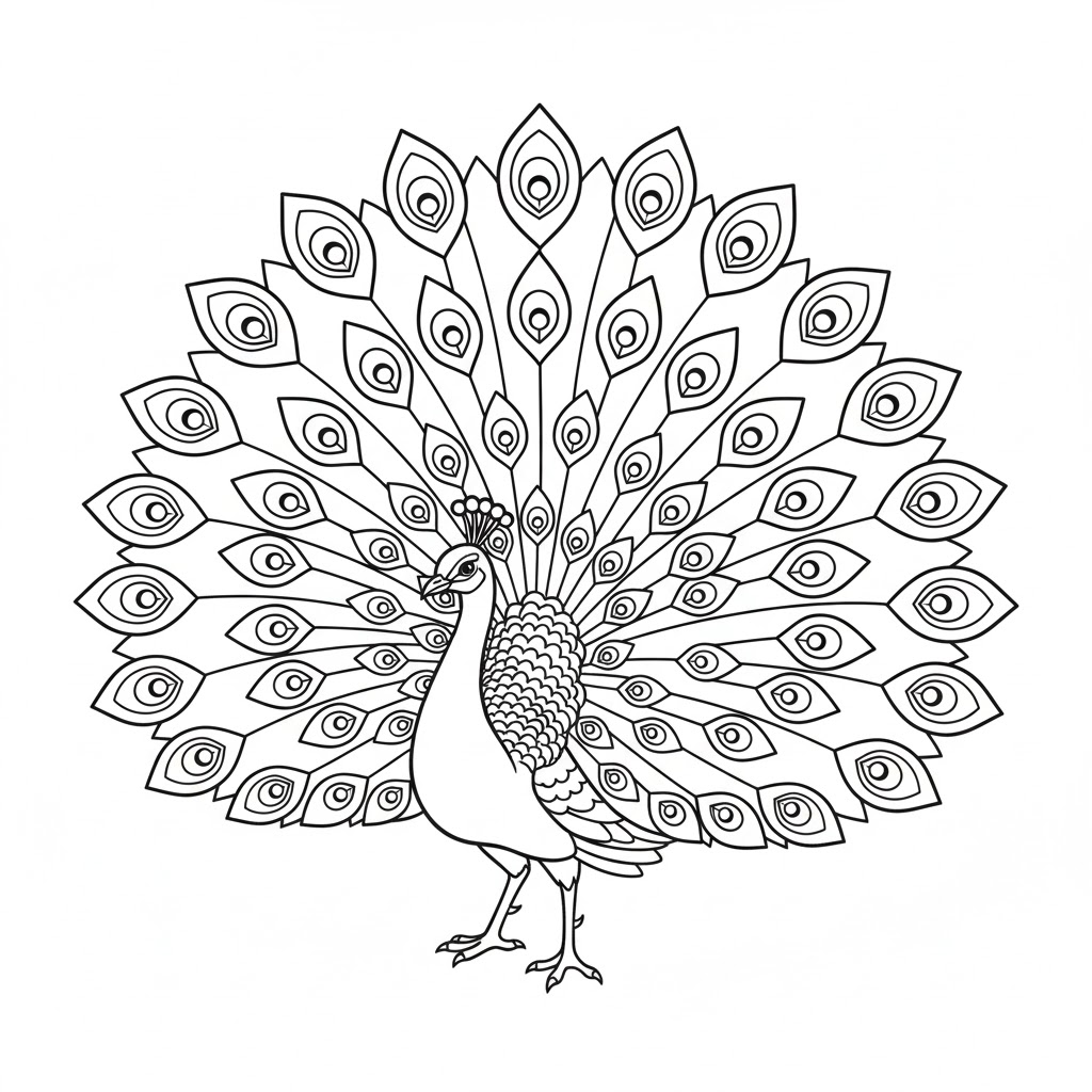 Tô màu Con Công Đẹp