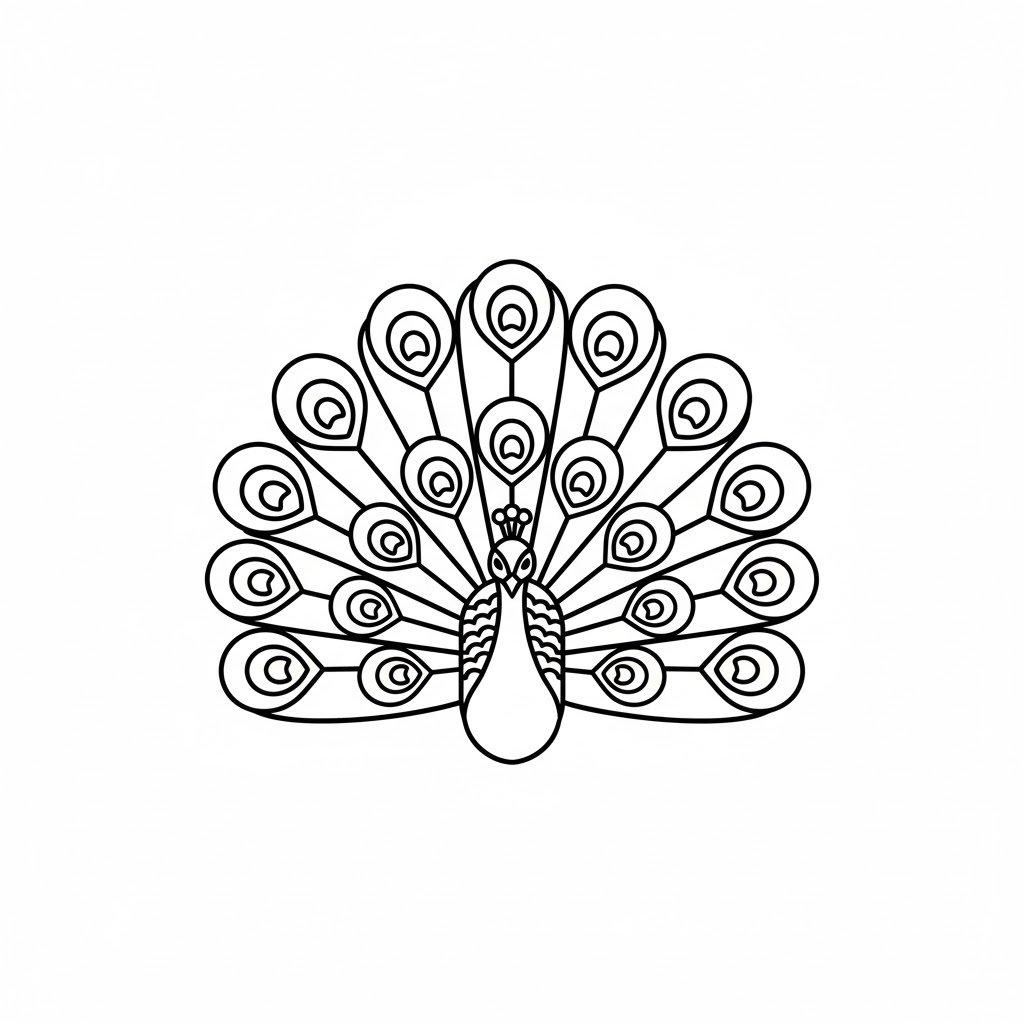 Tô màu Con Công Đơn Giản