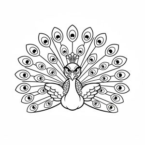 Tô màu Con Công Giận Dữ