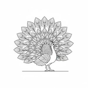 Tô màu Con Công Lộng Lẫy