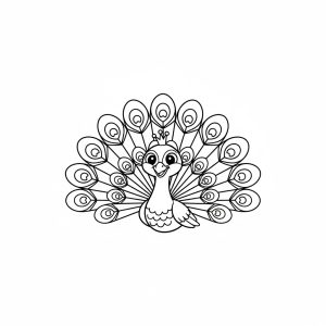Tô màu Con Công Mỉm Cười