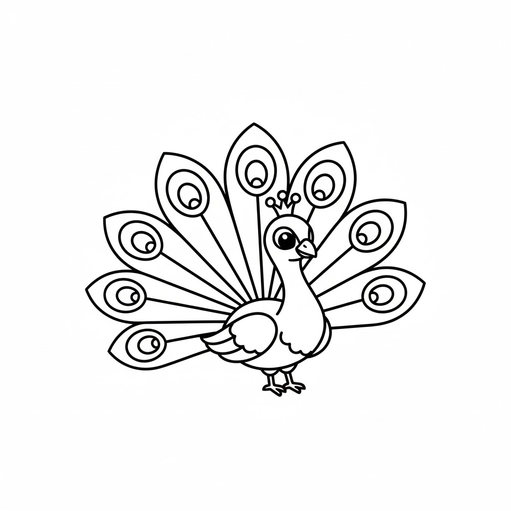 Tô màu Con Công Ngộ Nghĩnh