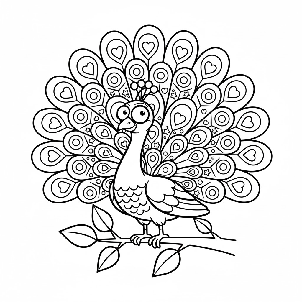 Tô màu Con Công Ngốc Nghếch