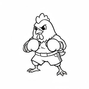 Tô màu Con Gà Boxing