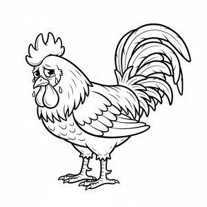 Tô màu Con Gà Buồn