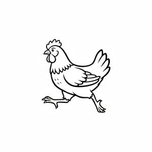 Tô màu Con Gà Đang Chạy