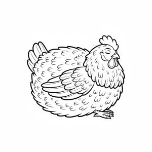 Tô màu Con Gà Đang Ngủ