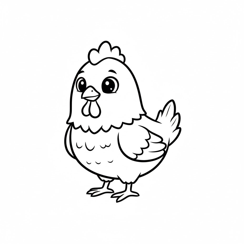 Tô màu Con Gà Đáng Yêu
