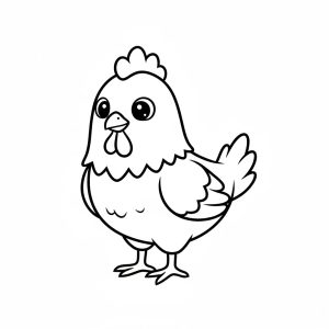 Tô màu Con Gà Dễ Và Đơn Giản