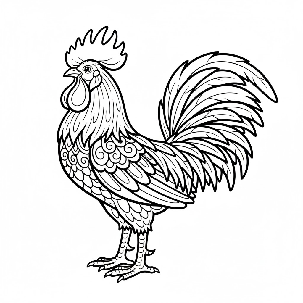 Tô màu Con Gà Đẹp Nhất
