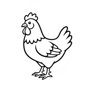 Tô màu Con Gà Đơn Giản