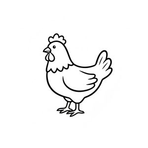 Tô màu Con Gà Đơn Giản Nhất