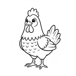 Tô màu Con Gà Đứng