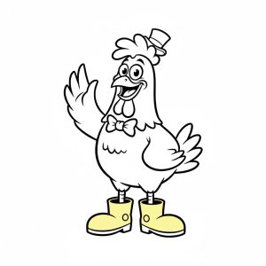 Tô màu Con Gà Hài Hước