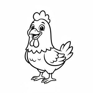 Tô màu Con Gà Mỉm Cười