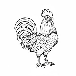 Tô màu Con Gà Trống Kiêu Hãnh