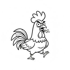 Tô màu Con Gà Tức Giận
