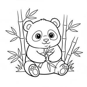 Tô màu Con Gấu Trúc Đáng Yêu