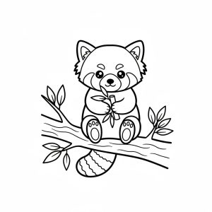 Tô màu Con Gấu Trúc Đỏ