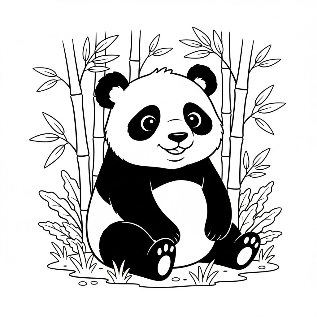 Tô màu Con Gấu Trúc Lớn