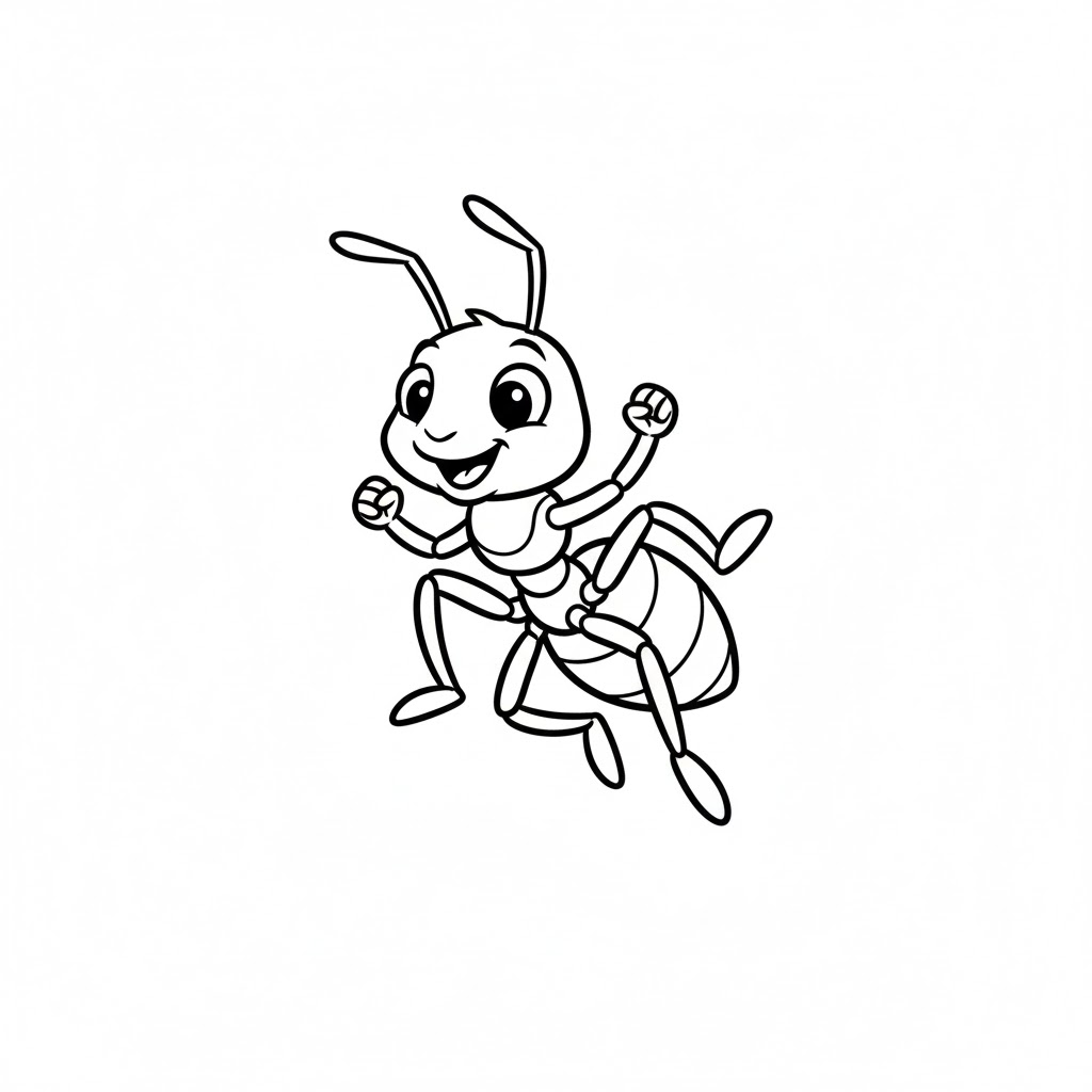Tô màu Con Kiến Đang Nhảy