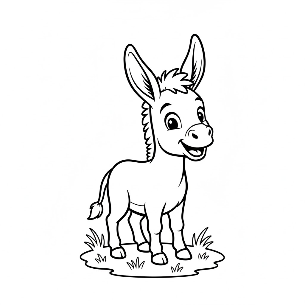 Tô màu Con Lừa Con