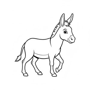 Tô màu Con Lừa Đang Đi