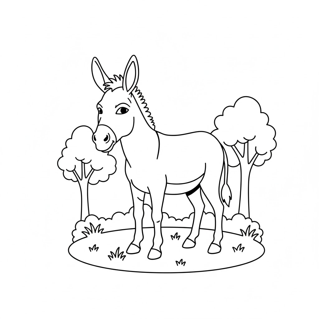 Tô màu Con Lừa Đang Lườm