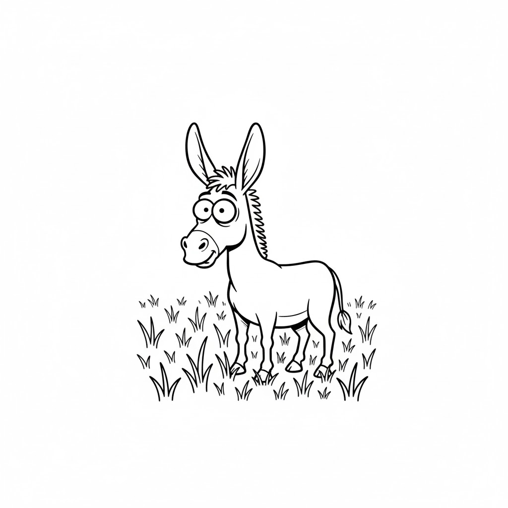 Tô màu Con Lừa Ngáo Ngơ