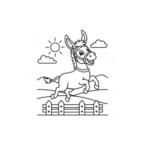 Tô màu Con Lừa Nhảy