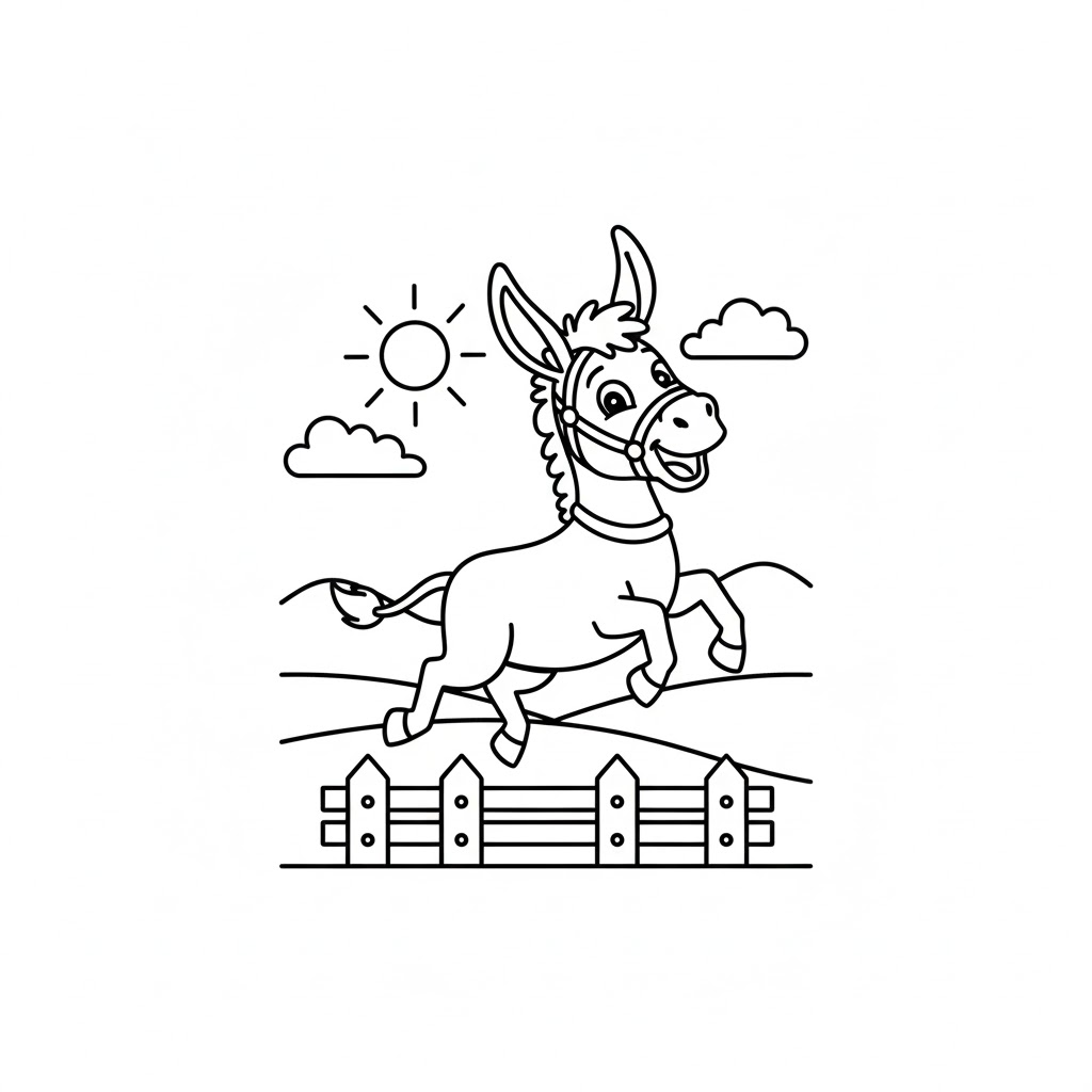 Tô màu Con Lừa Nhảy